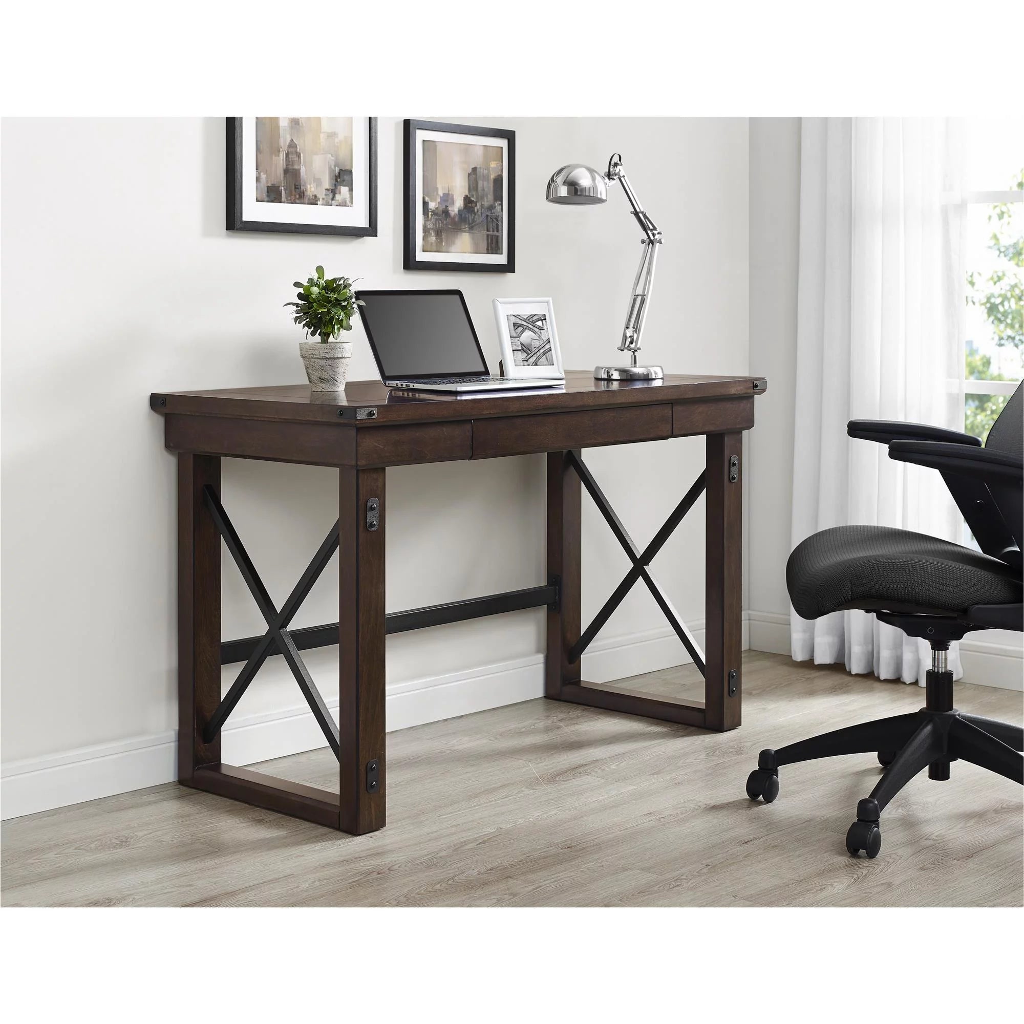 Ameriwood Home Wildwood Wood Veneer Computer Desk, Espresso