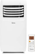 Midea BTU ASHRAE ( BTU SACC) Portable Air Conditioner, Cools up to 175 Sq. Ft., with Dehumidifier & Fan mode, Easy- to-use Remote Control & Window Installation Kit Included White BTU