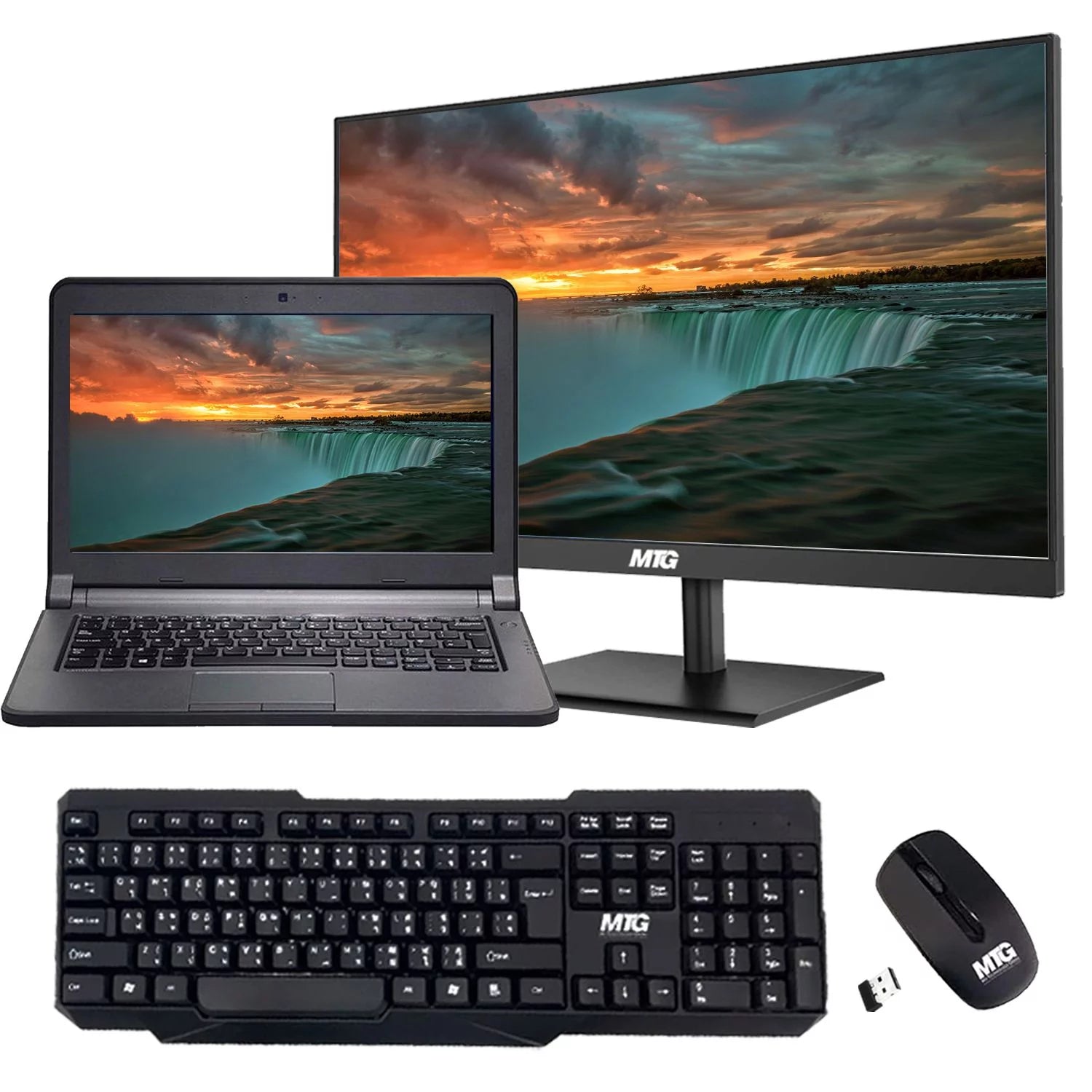 Restored 13.3 Inch Laptop HD Screen, Core i3 5th Gen Processor, 8GB DDR3 RAM, 120GB SSD, MTG New 27 Inch 165HZ Gaming Monitor, Inbuilt Webcam, HDMI, Wi-Fi, Bluetooth, Windows 10 Pro (Renewed)