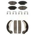 Transit Auto - Front Rear Ceramic Brake Pads And Drum Shoes Kit For 2016-2021 Chevrolet Spark KCN-100468