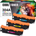 Cool Toner Compatible Toner for HP 304A CC531A CC532A CC533A Used for Color Laserjet CM2320nf CM2320n CM2320fxi CM2320 CP2025 CP2025dn CP2025n Printer Ink Cyan Magenta Yellow, 3-Pack