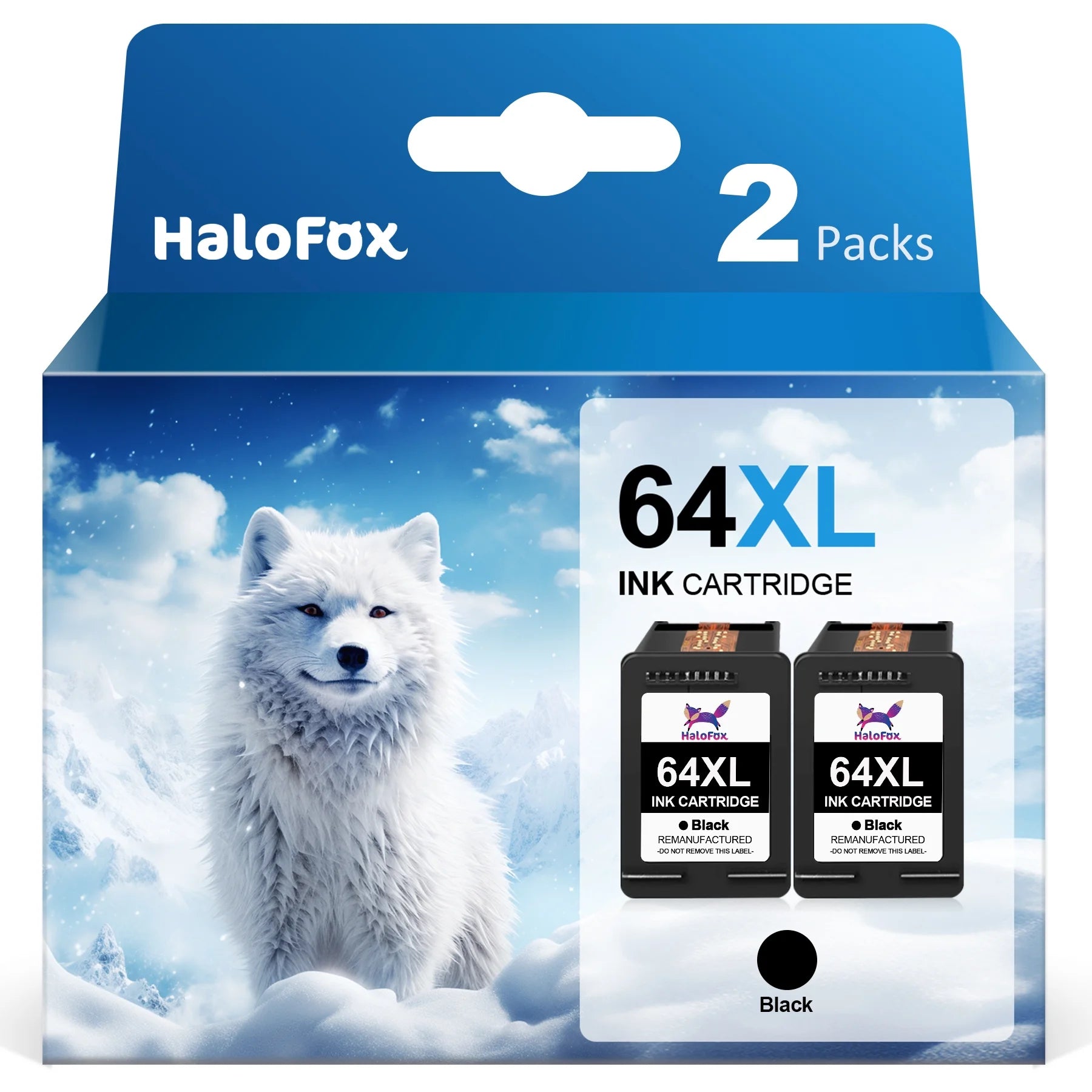 64XL Ink Cartridge black for HP 64 Ink Work for Envy Photo 7858 7855 7120 7155 7158 7164 6255 6252 6232 Envy Inspire 7955e Tango X Printer (2-Pack)