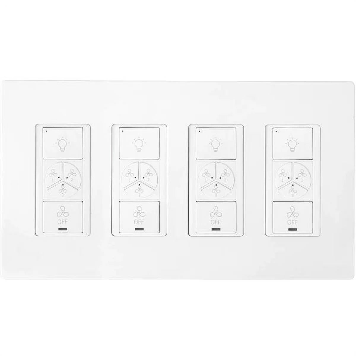 CARRO HOME Pionnier Smart Switch, 2 in 1 Fan Speed Control and Light On/Off Switch - 4-Gang