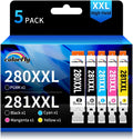 colorfly Compatible PGI-280XXL CLI-281XXL Ink Cartridges Replacement for Canon 280 281 XXL to Use with PIXMA TR8620a