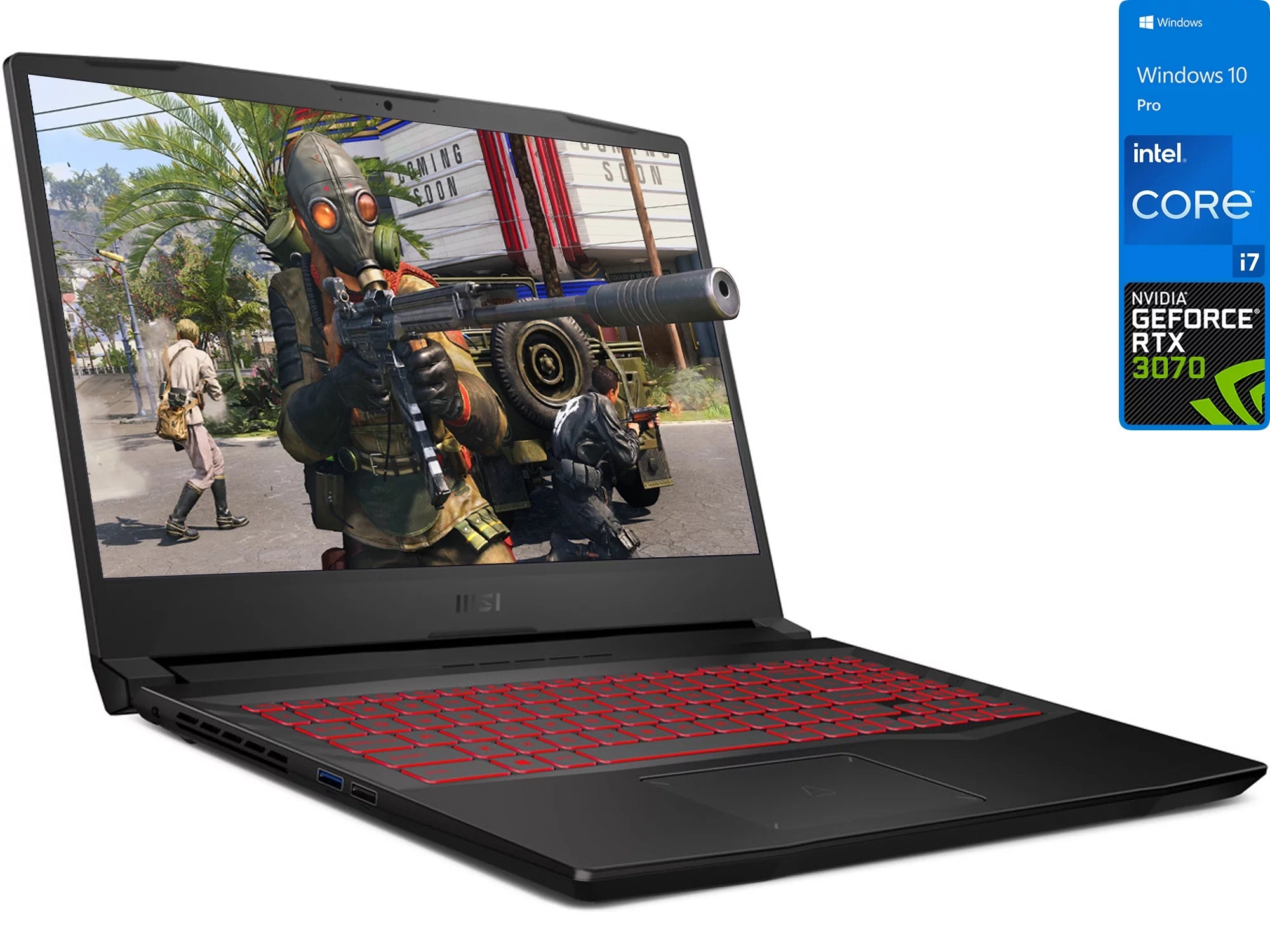 MSI Pulse GL66 Gaming Laptop, 15.6 144Hz FHD Display, Intel Core i7-11800H Upto 4.6GHz, 32GB RAM, 1TB NVMe SSD, NVIDIA GeForce RTX 3070, HDMI, Wi-Fi, Bluetooth, Windows 10 Pro