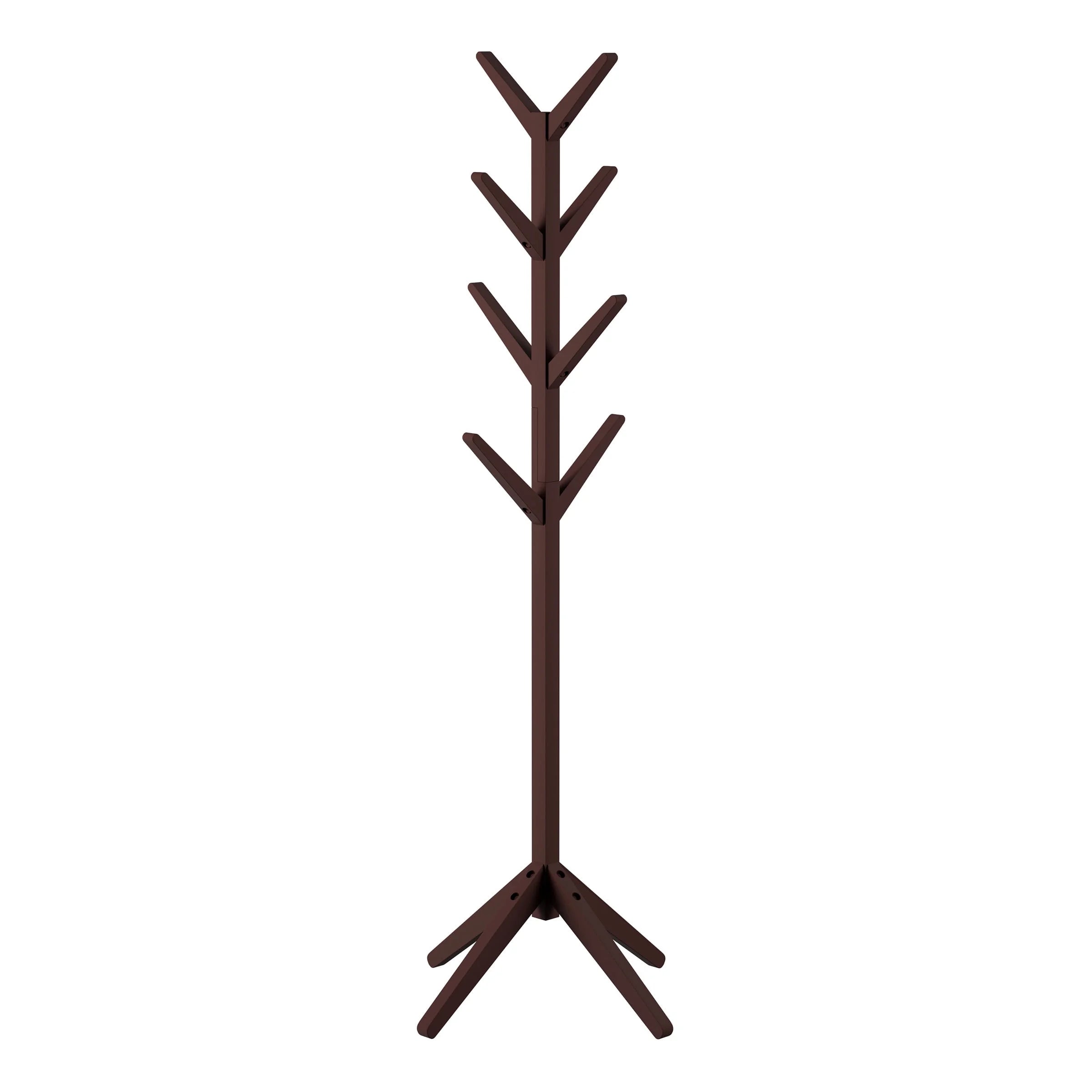 Lavish Home Freestanding 8-arm Coat Rack Stand with Modern Finish, Espresso