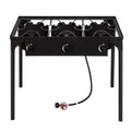 SYTHERS 3 Burner Portable Propane Gas Cooker for Outdoor Camping Picnic BBQ Grill, CSA, Removable Legs, 225000-BTU