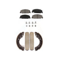 Transit Auto - Front Rear Ceramic Brake Pads And Drum Shoes Kit For Honda Civic Accord KCN-100429