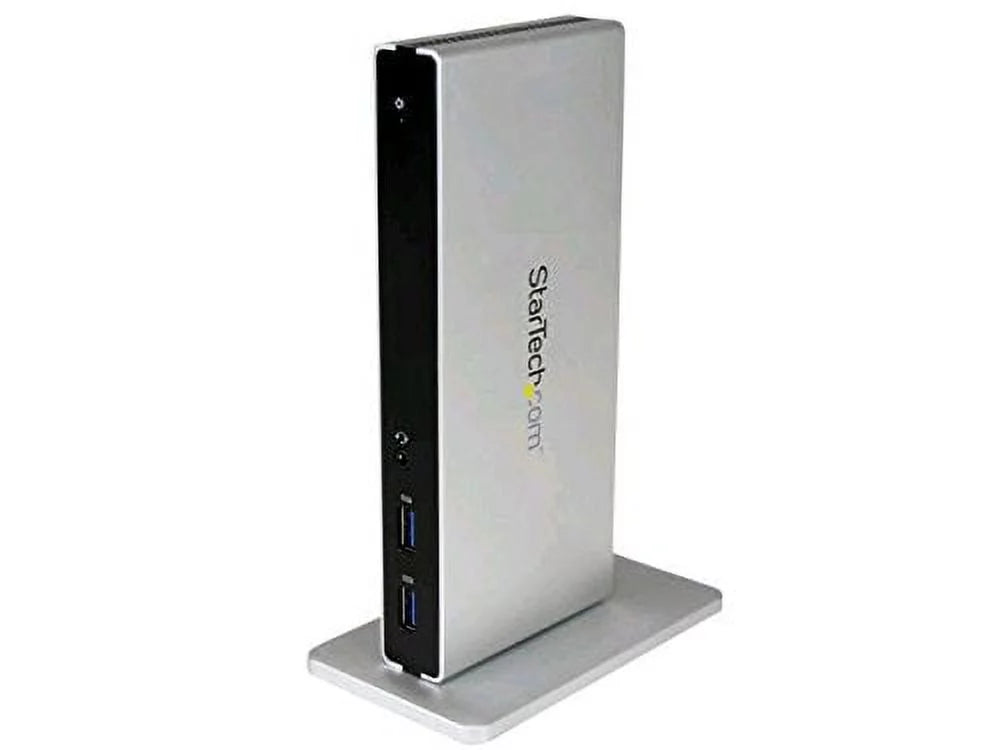 StarTech.com Dual Monitor USB 3.0 Docking Station w/ DVI to VGA & HDMI Adapters, 5x USB 3.0 & Audio - Vertical DVI Dock for Mac & Windows (USB3SDOCKDD) - Docking station - USB - DVI - GigE - for P/N: ARMBARDUO, ARMDUAL, ARMDUAL30, ARMSLIMDUO, TB33A1C