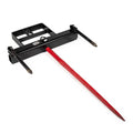 Titan Attachments 43 Hay Bale Spear Attachment with Stabilizer Spears, Universal HD Front Skid Steer Tractor Loader Bucket Attachment, 3000 LB Capacity