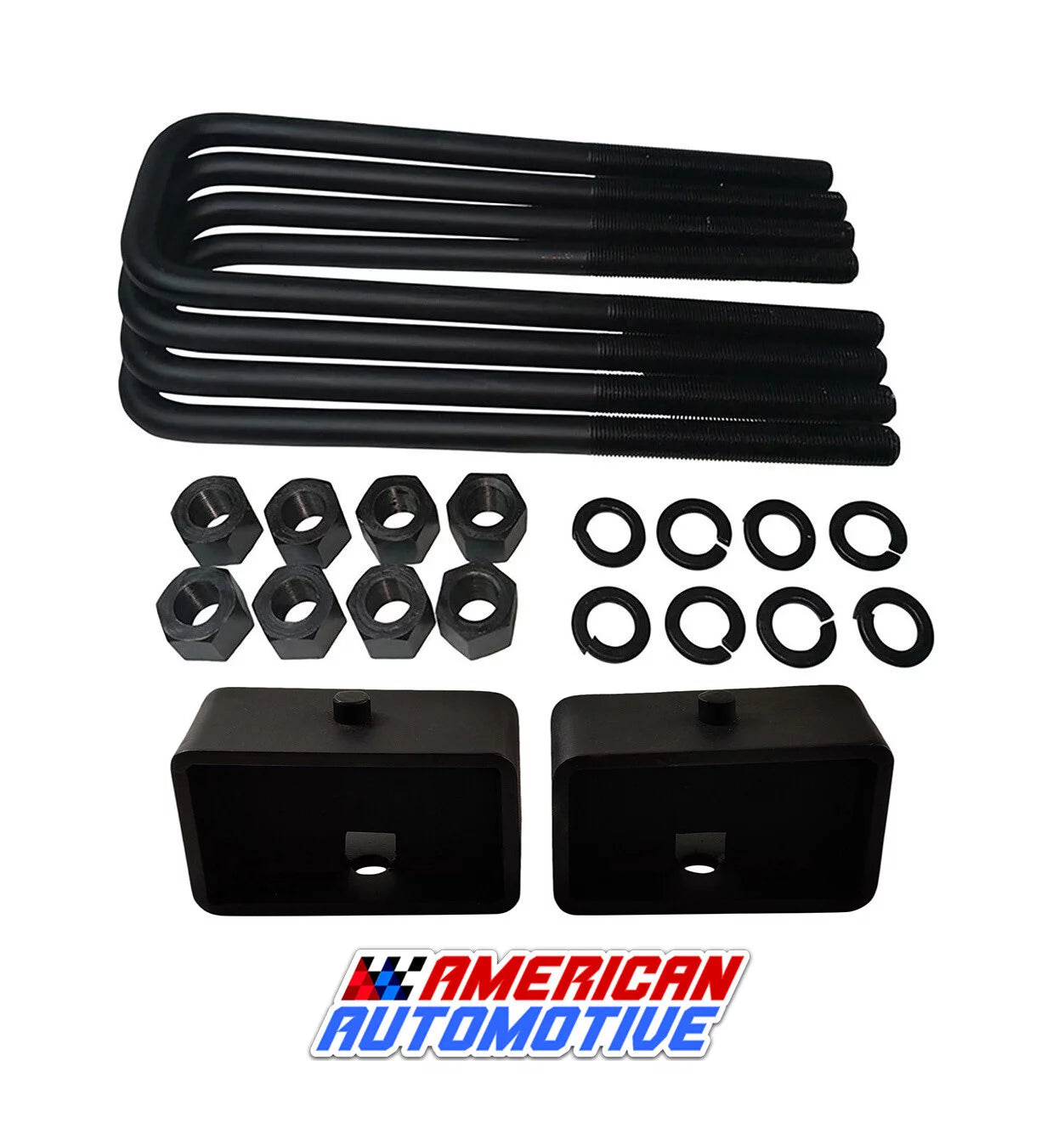 Titan 3 Rear Suspension Lift Steel Blocks + Extra Long 12 U Bolt