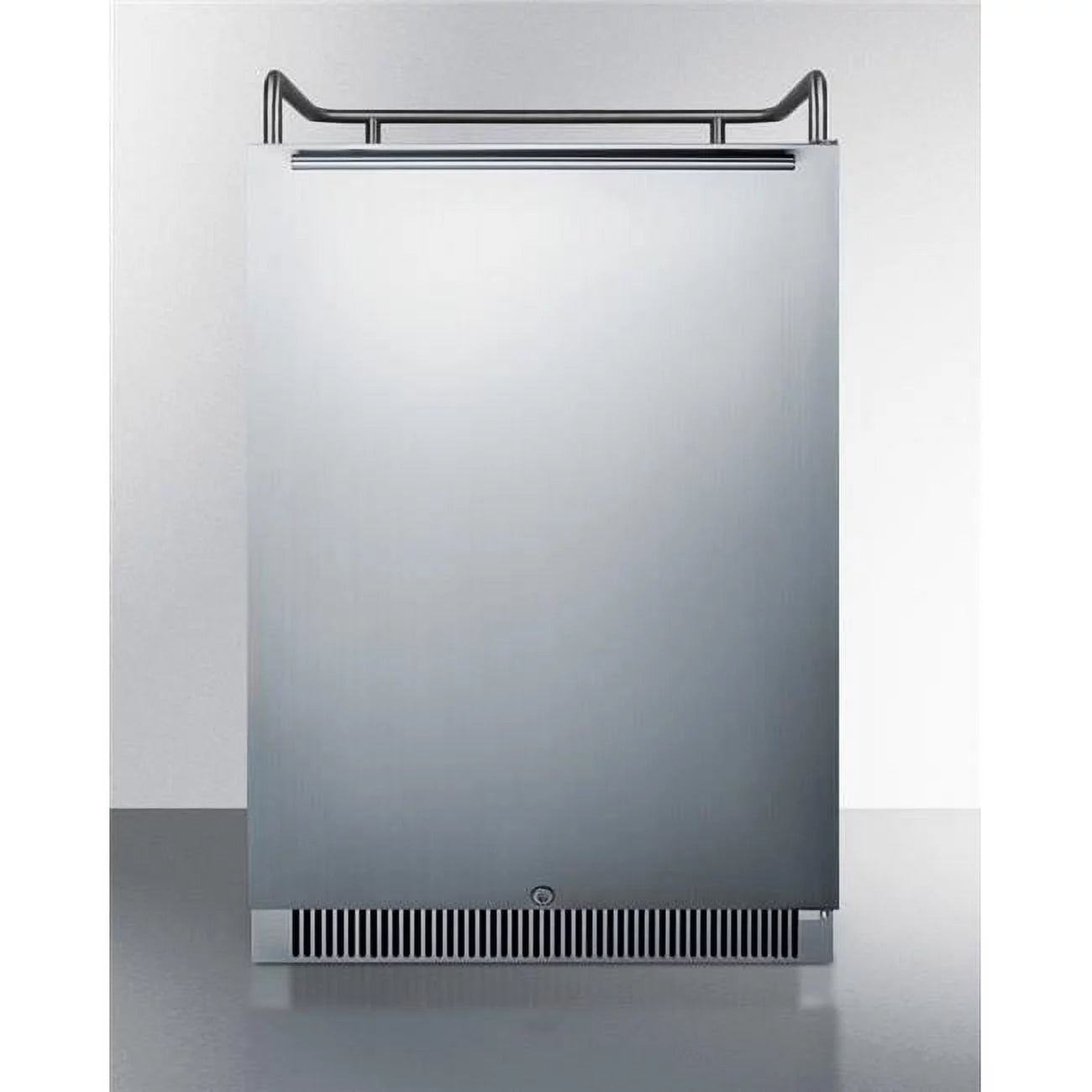 Summit Sbc677bink 24 Wide 6.5 Cu. Ft. Kegerator Conversion Fridge - Stainless Steel