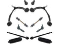 Control Arm Ball Joint Tie Rod End Kit - 12 Piece - with Cast Iron Lower Control Arms - Compatible with 2007 - 2013 Chevy Silverado 1500 2008 2009 2010 2011 2012