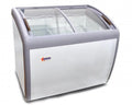 39-INCH ICE CREAM DISPLAY CHEST FREEZER WITH CURVE GLASS TOP