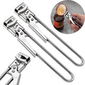 2PCS Adjustable Stainless Steel Can Opener,Adjustable Multifunctional Stainless Steel Can Opener, Jar Opener for Weak Hands, Longer Handheld Bottle Opener for Any-Size lids (2PCS, 7.7 in)