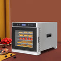 Oukaning Fruit Vegetable Dryer Food Dehydrator Machine with Temp Control Fruit Jerky Dryer Blower 6 Tray 700W