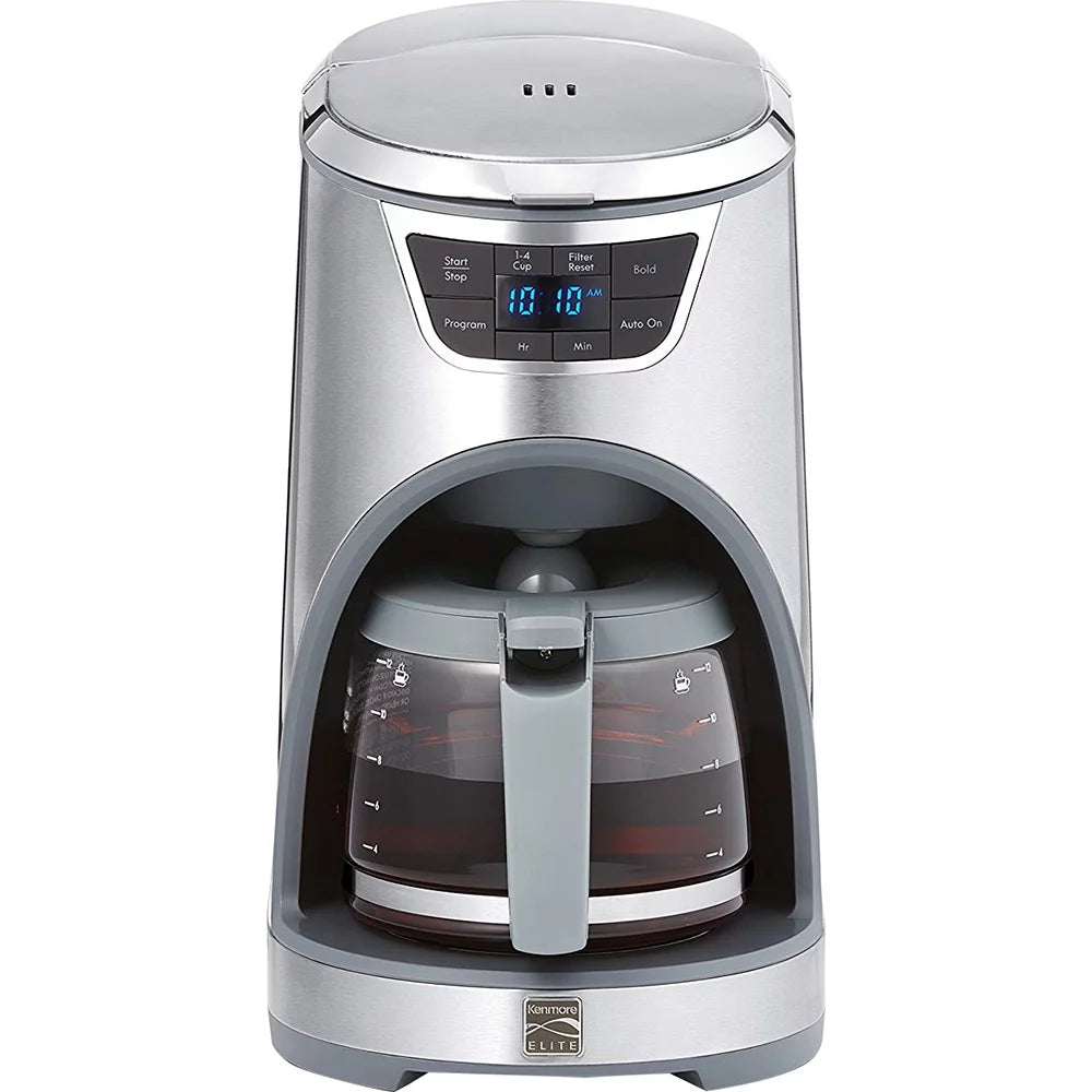 Kenmore Programmable Charcoal Filtration 12 Cup Stainless Steel Coffee Maker