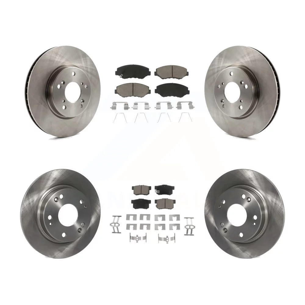 Transit Auto - Front Rear Disc Brake Rotors And Ceramic Pads Kit For 2015 Honda Civic EX with Coupe Manual transmission K8C-101497