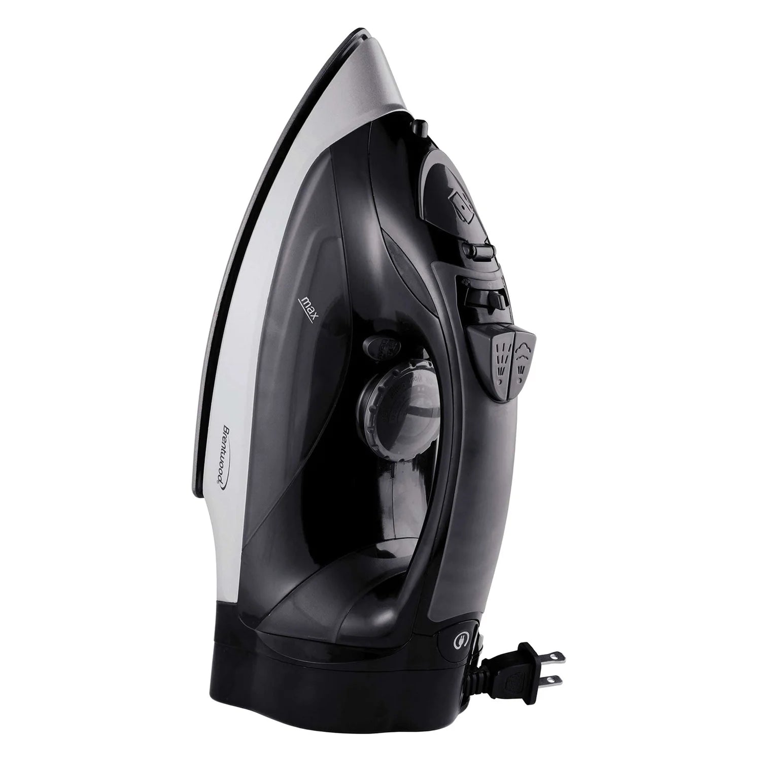 Brentwood MPI-59 Steam Iron With Retractable Cord, Black