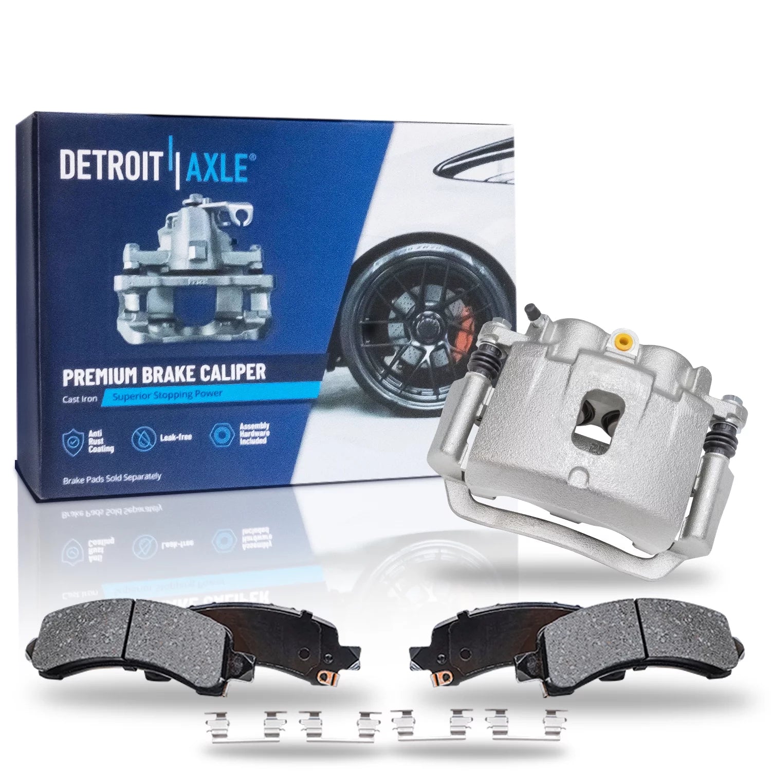 Detroit Axle - Rear Brake Pads Right Disc Caliper Replacement for 2003-2020 Chevrolet GMC Express Savana 2500 3500