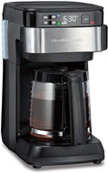 Hamilton Beach Works with Alexa Smart Coffee Maker, Programmable, 12 Cup Capacity, Black and Stainless Steel (49350) ¨C A Certified for Humans Device