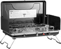 RUO 3-Burner Propane Camping Stove 19800 BTUs, Portable Camp Stove with 3 Adjustable Burners and Push-Button Instant Ignition, Portable Camping Grill, Built-in Carrying Handle