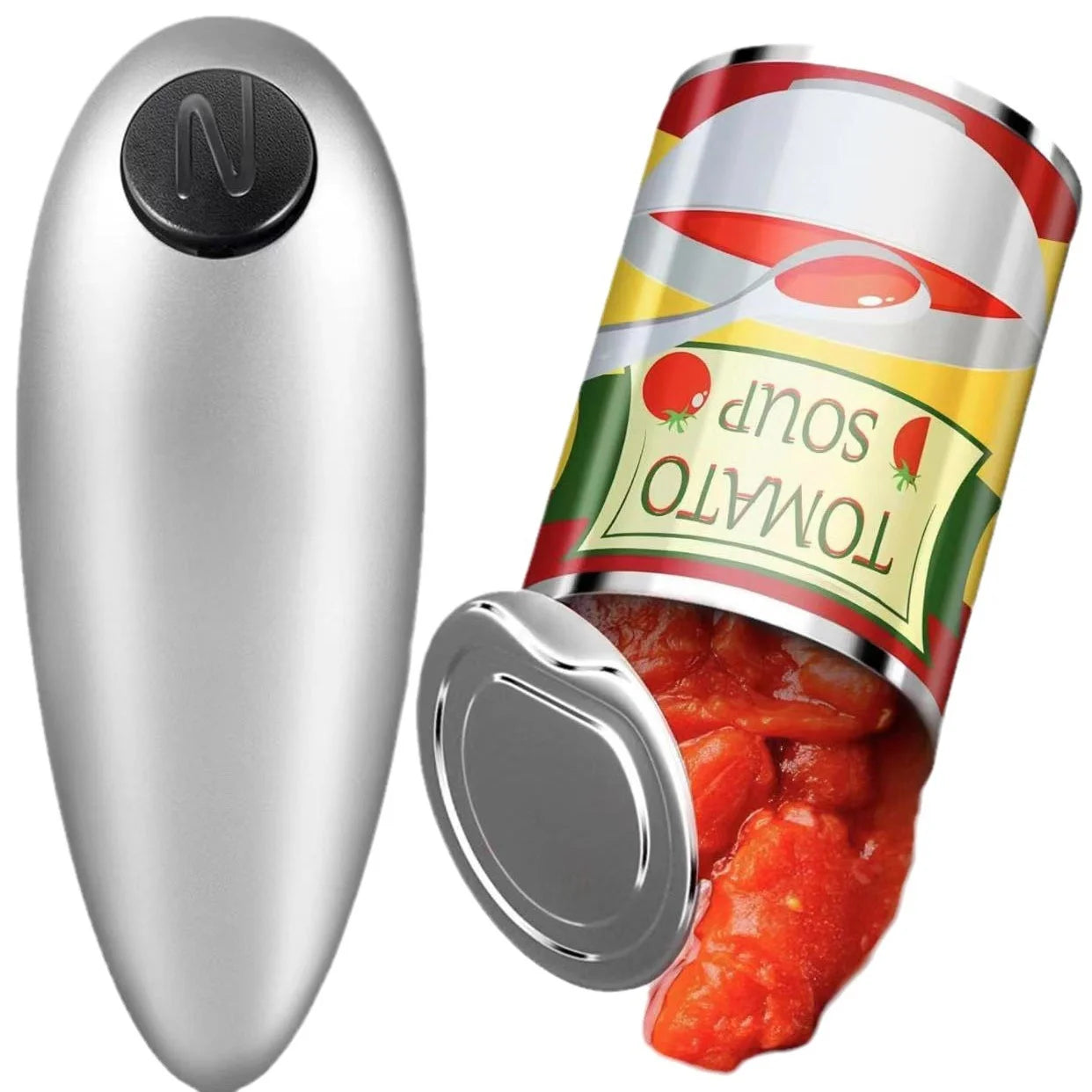 Electric Can Opener, Hand Free Can Opener Easy Open Any Can Sizes with Smooth Edge, Food-Safe Portable Battery Operated Electric Can Openers, Kitchen Gadget Gift for Kitchen, Seniors, Chef, Arthritis