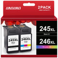 245XL Ink Cartridge for Canon ink 245 and 246 PG-245XL CL-246XL 243 244 for Canon PIXMA MG2522 TS3122 MX492 MX490 TR4500 TR4520 TS3322 Printer (1 Black, 1 Tri-Color)