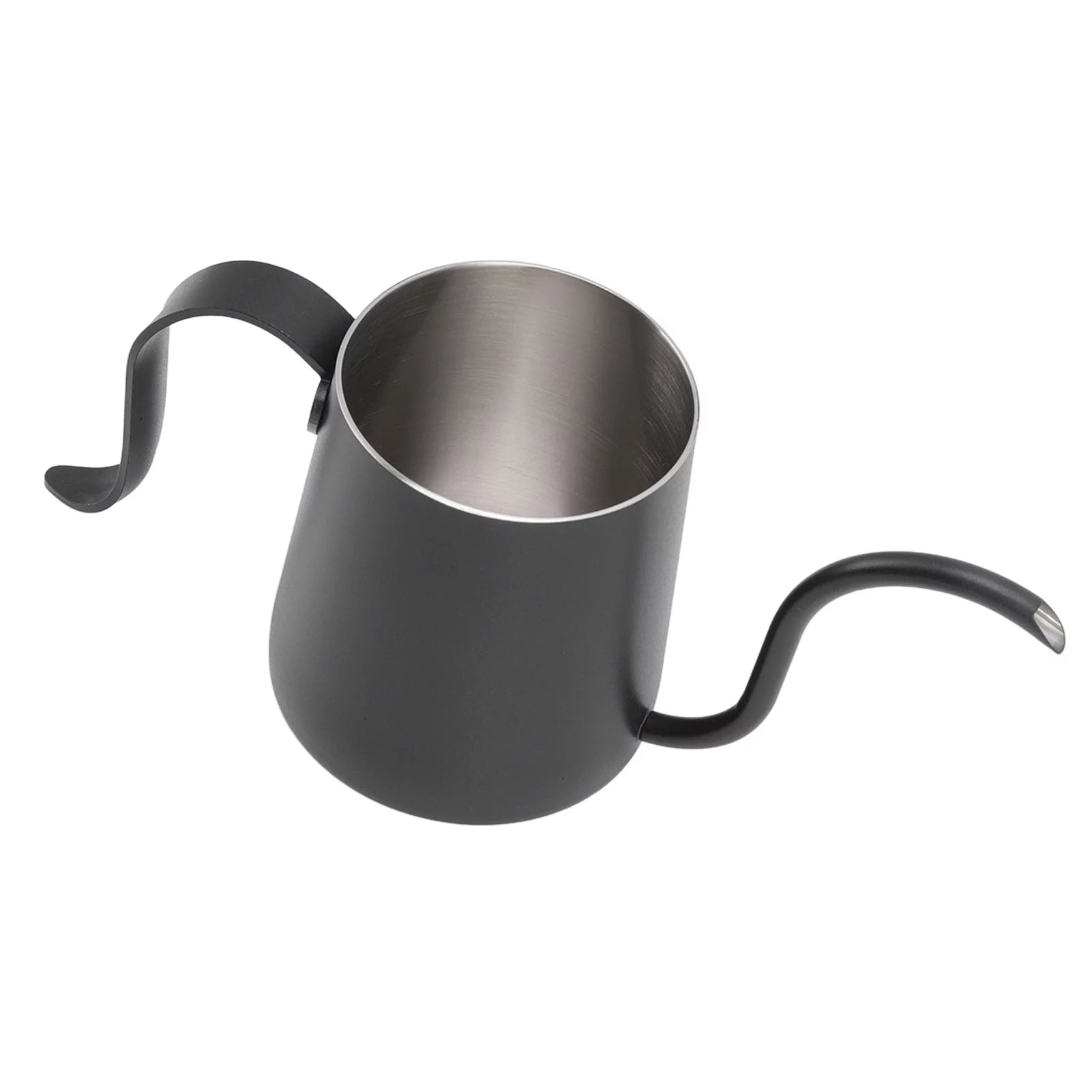 Uadme Coffee Kettle, 304 Stainless Steel Thickened Thin Long Spout Coffee Kettle, Pour Over Coffee Kettle for Home, White/Black/Blue, 250ml(Black)