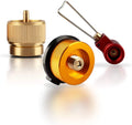 Camping Stove Burners Propane Refill Adapter Gas Tank Shifter LPG Saver 1Lb Small Propane Tank/Butane Canister Nozzle Input EN417 Lindal Valve Screw Gas Cartridge Output Cylinder Outdoor Backpack 3PCS