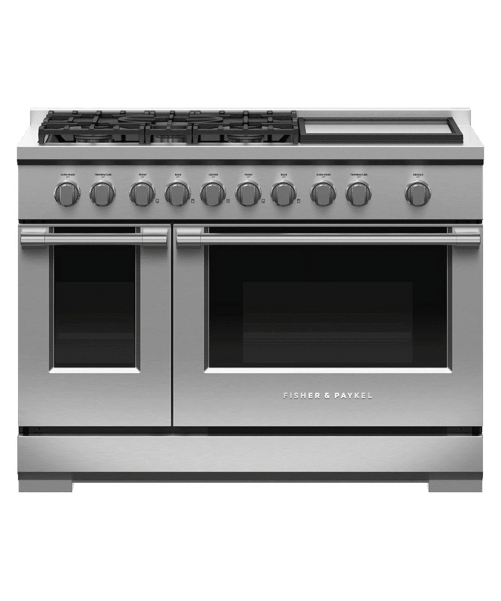 Fisher & Paykel Gas Range, 48, 5 Burners with Griddle - RGV3485GDN