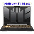 Asus TUF F15 Premium Gaming Laptop 15.6 FHD 144Hz 12th Generation Intel 14-Core i7-12700H 16GB DDR4 1TB SSD GeForce RTX 4070 8GB Graphic Backlit Thunderbolt4 USB-C Fast Charging Win11 Grey