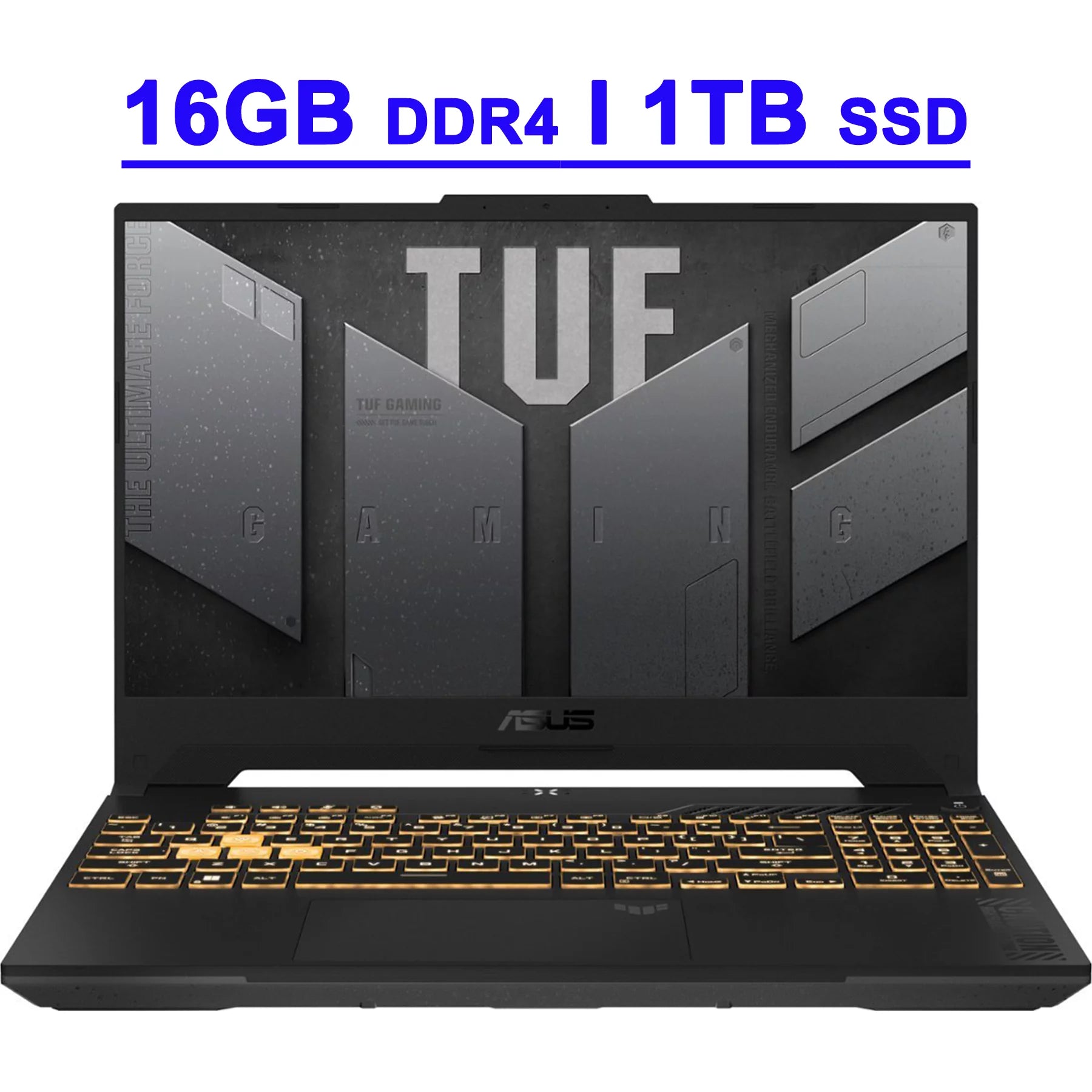 Asus TUF F15 Premium Gaming Laptop 15.6 FHD 144Hz 12th Generation Intel 14-Core i7-12700H 16GB DDR4 1TB SSD GeForce RTX 4070 8GB Graphic Backlit Thunderbolt4 USB-C Fast Charging Win11 Grey