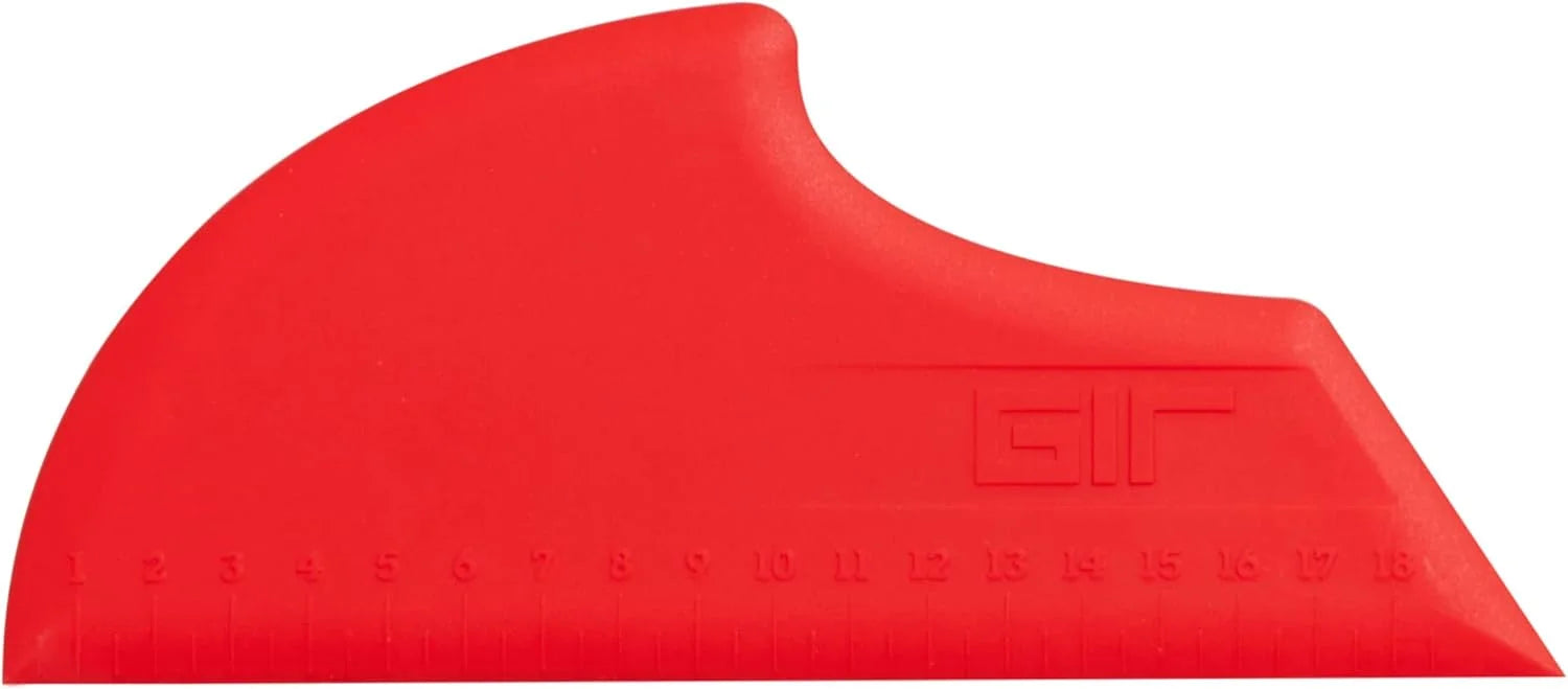 Get It Right Premium Silicone Pan Scraper - Heat Resistant Kitchen Scraper, Cutter, Chopper Perfect For Dough, Pasta, Cake, Bread, And More - 8 IN, Red