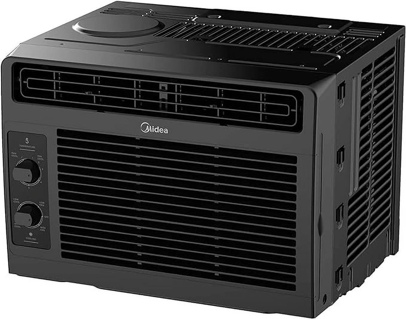 Open Box Midea 5,000 BTU 150 sq. ft. Mechanical Window Air Conditioner MAW05M1WBL - Black