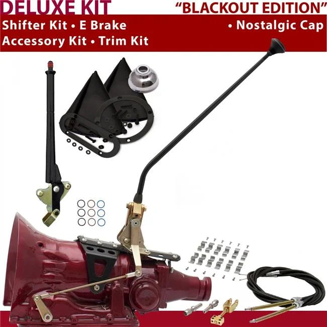 American Shifter  4L60E Shifter Kit Black 23 in. E Brake Cable Clamp Trim Kit for DCACC