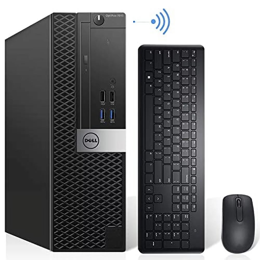 Dell OptiPlex 7040 SFF Desktop Computer PC Intel Quad Core i5-6500 3.20GHz AX200 Built-in WiFi 6 Bluetooth 32GB DDR4 512GB NVMe M.2 SSD 2TB HDD HDMI Wireless Keyboard & Mouse Windows10 Pro (used)
