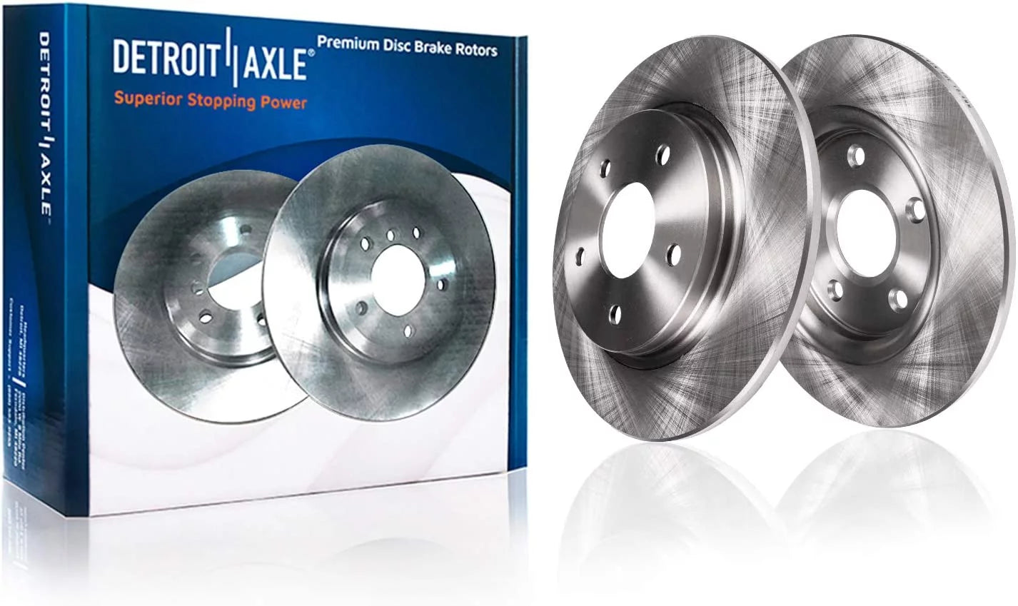 Detroit Axle - Rear Brake Rotors for 2016-2022 Honda Civic Insight Disc Brake Rotors 2017 2018 2019 2020 2021 Replacement [10.24 Rotors]