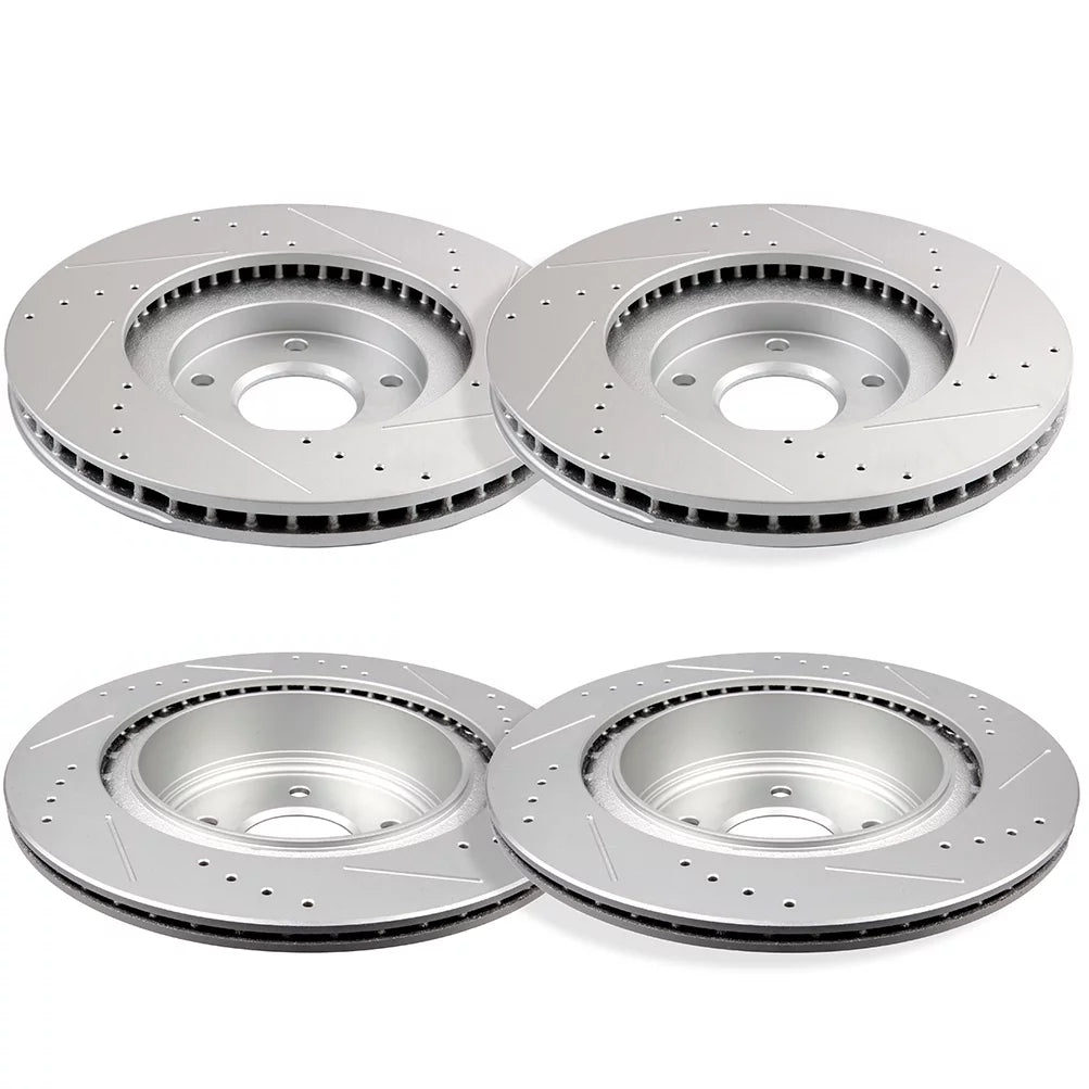 Front And Rear Discs Brake Rotors Fits EX35 EX37 G35 QX50 M35 350Z 370Z Maxima