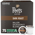 Peet's Coffee K-Cup Pods,  Major Dickason's Dark Roast (75 Count) Single Serve Pods Compatible with Keurig Brewers