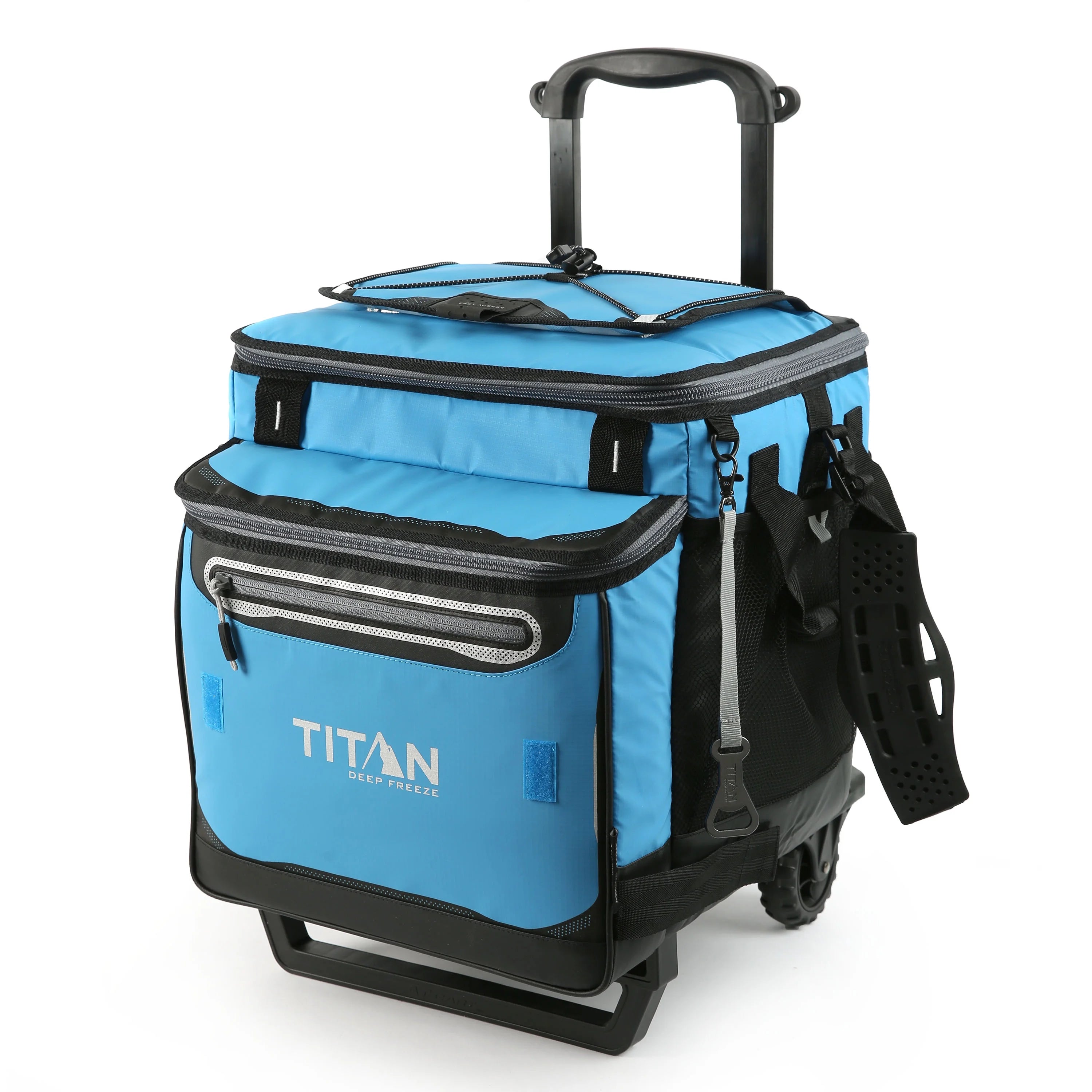 Arctic Zone? Titan Deep Freeze? 60(50+10) Can/40 Quart Wheeled Cooler - Process Blue
