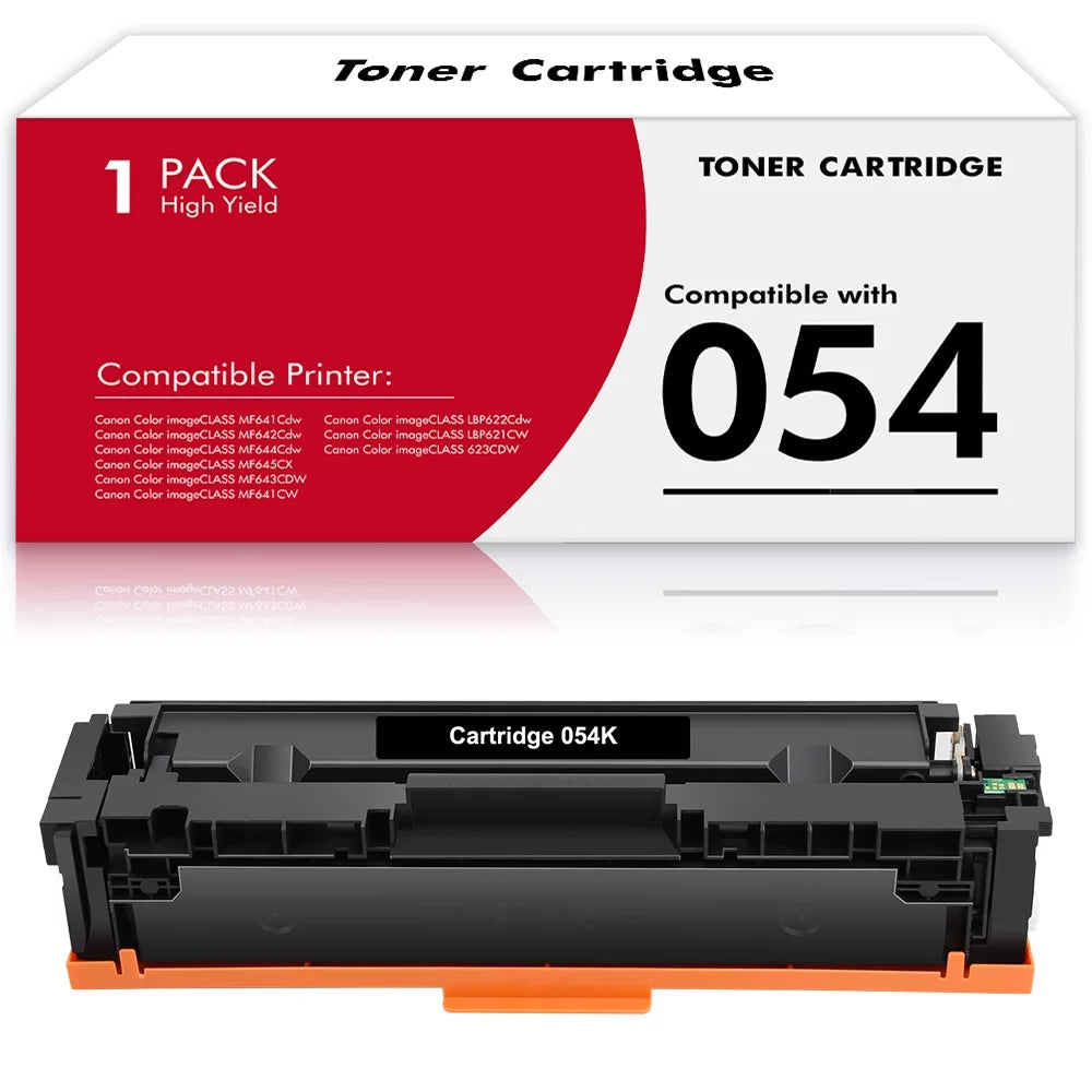 054 Toner Cartridge Compatible for Canon 054H 054 CRG054 Black Toner for Color ImageClass MF644Cdw LBP622Cdw MF642Cdw MF641cdw MF642c MF641cw Printer Ink 1-Pack
