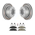Transit Auto - Rear Coated Disc Brake Rotors And Semi-Metallic Pads Kit For Ram 2500 3500 1500 Dodge KGA-103377