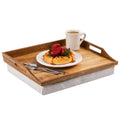 Rossie Home Acacia Lap Tray with Detachable Pillow, Natural