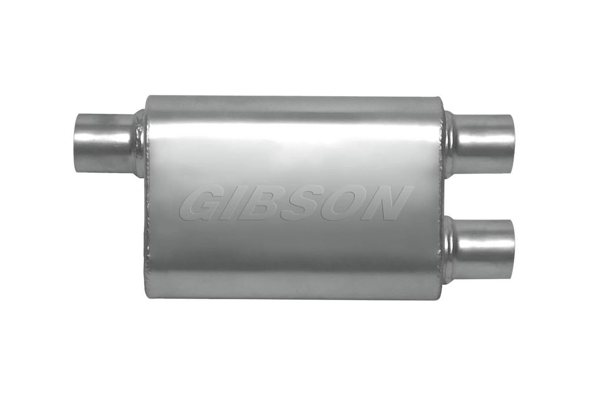 Gibson Exhaust 55100S GIB55100S CFT SUPERFLOW OFFSET/DUAL OVAL MUFFLER, STAINLESS