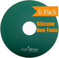 6 silicone dehydrator sheets non-toxic for nesco round dehydrators fruit roll up fruit leather circle reusable flexible non stick - 6 flat sheets