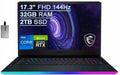 MSI GE76 Raider Gaming 17.3 FHD 144Hz Laptop Computer, 12th Gen Intel Core i7-12700H, 32GB RAM, 2TB PCIe SSD, Backlit Keyboard, GeForce RTX 3060, FHD Webcam, Win11, with Hotface 32GB USB Card