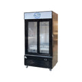 27.25 Cu.ft 40'' Two Slide glass Door Refrigerator, Commercial Beverage Refrigerator Cooler, Freestanding Wine Chiller, Glass Door for Soda, Beer or Wine /Restaurant 39.3''*31.2''*80.3''