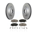 Transit Auto - Front Coated Disc Brake Rotors And Ceramic Pads Kit For 2015 Honda Civic EX with Manual transmission KGC-100315