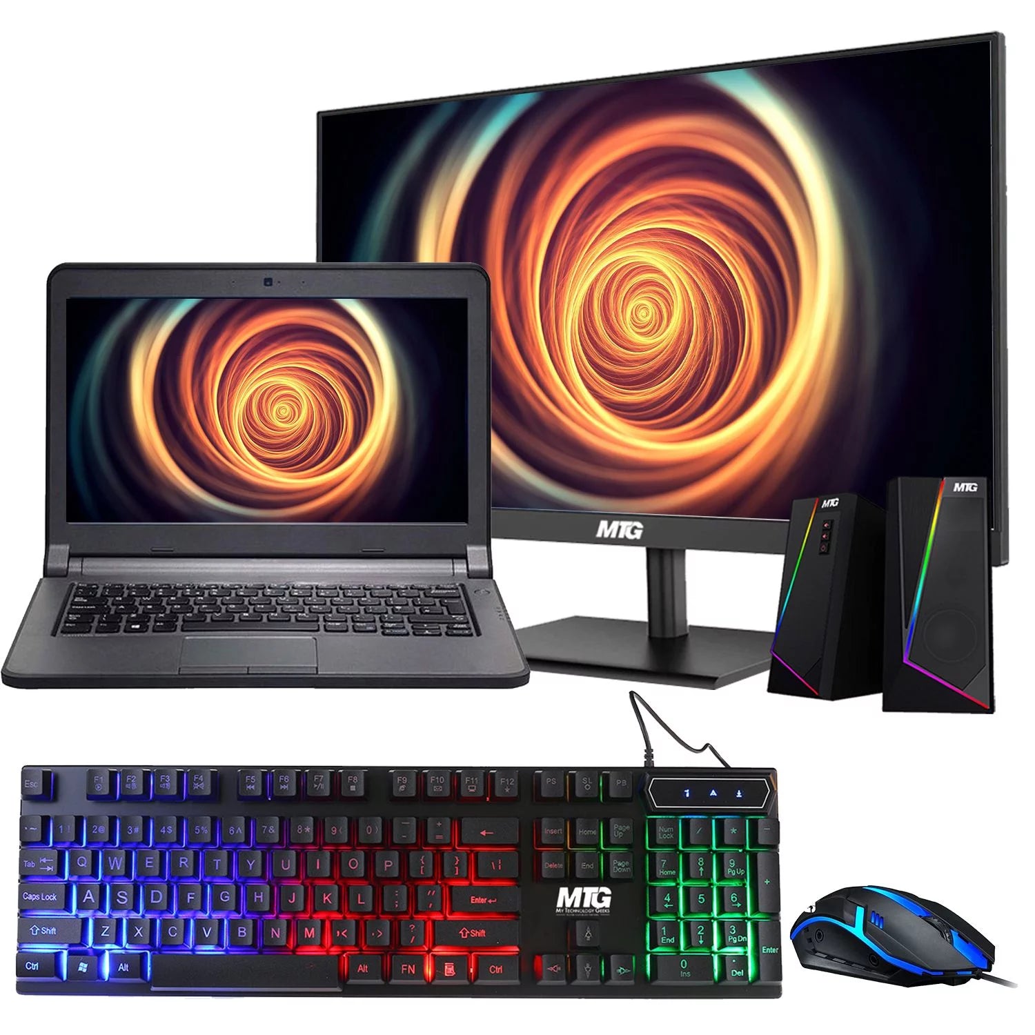 Restored 13.3 Inch Laptop HD Screen, Core i3 5th Gen Processor, 8GB DDR3 RAM, 120GB SSD, MTG New 24 Inch Monitor, Inbuilt Webcam, HDMI, Wi-Fi, Bluetooth, Windows 10 Pro (Renewed)